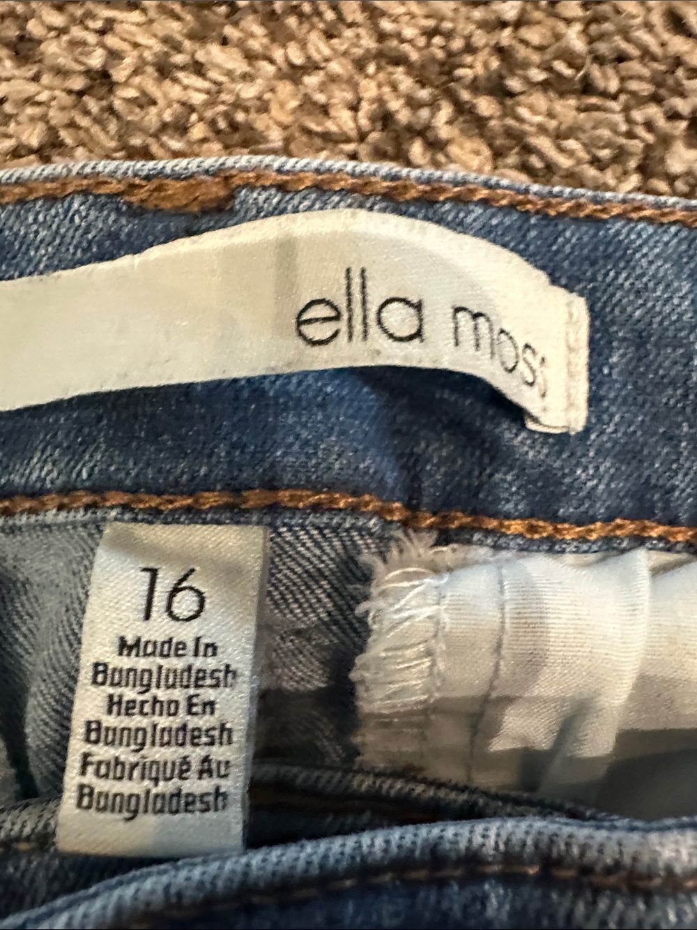 Ella Moss Size 16 Capri Blue Jeans - Picture 2 of 6